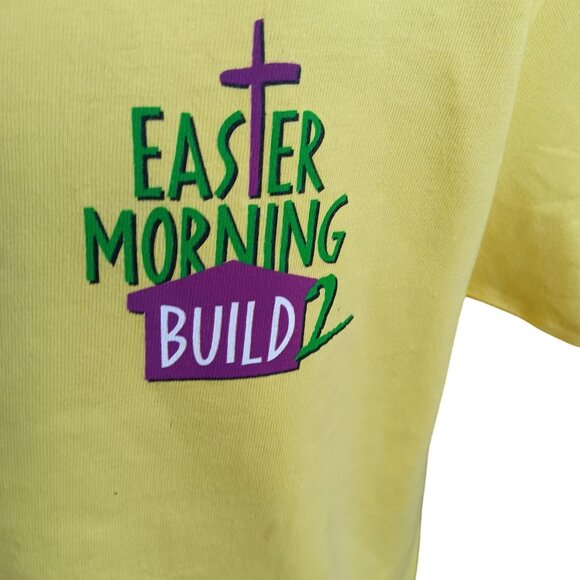 Large Vintage 1999 Hanes Beefy-T Easter Morning Build 2 Habitat For Humanity - Picture 4 of 6